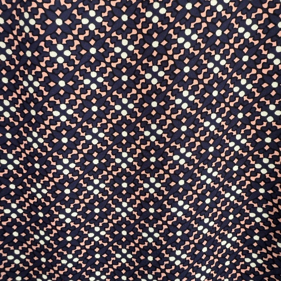 LOFT Blue and Pink Diamond-Grid Long Sleeve Blouse Size M - Picture 3 of 5